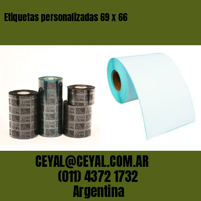 Etiquetas personalizadas 69 x 66