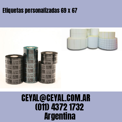 Etiquetas personalizadas 69 x 67