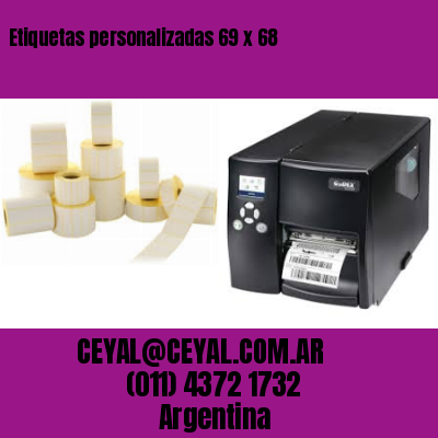 Etiquetas personalizadas 69 x 68