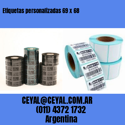 Etiquetas personalizadas 69 x 68