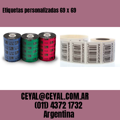 Etiquetas personalizadas 69 x 69