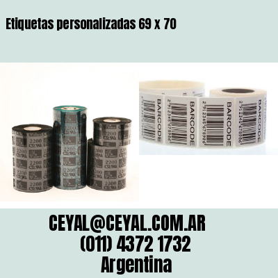 Etiquetas personalizadas 69 x 70