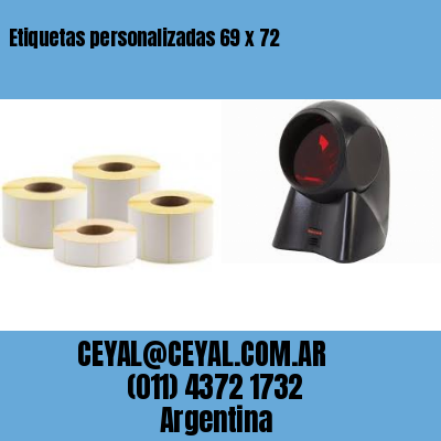 Etiquetas personalizadas 69 x 72