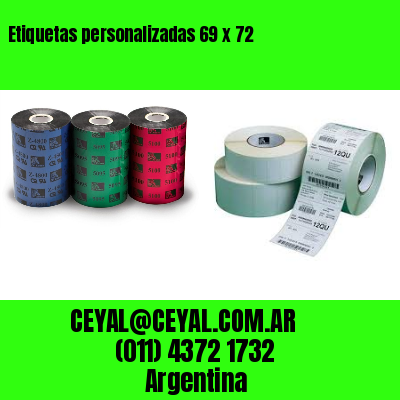 Etiquetas personalizadas 69 x 72