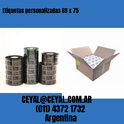 Etiquetas personalizadas 69 x 75