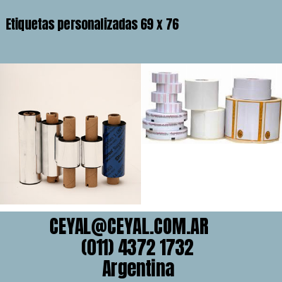 Etiquetas personalizadas 69 x 76