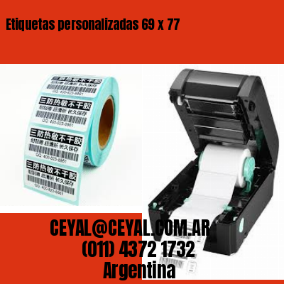 Etiquetas personalizadas 69 x 77