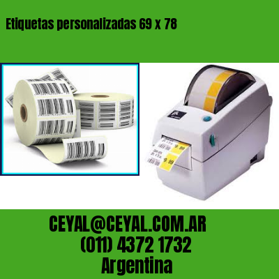 Etiquetas personalizadas 69 x 78