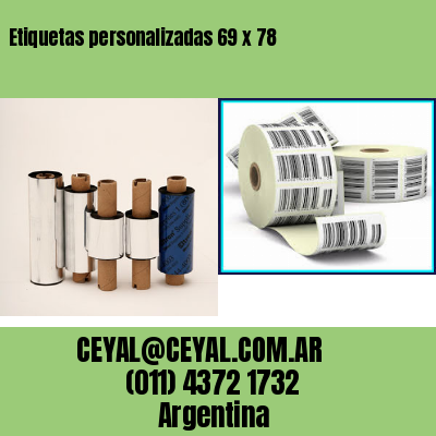 Etiquetas personalizadas 69 x 78