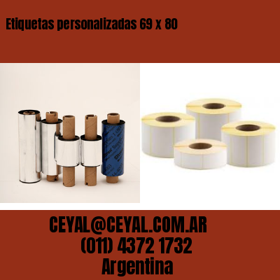 Etiquetas personalizadas 69 x 80