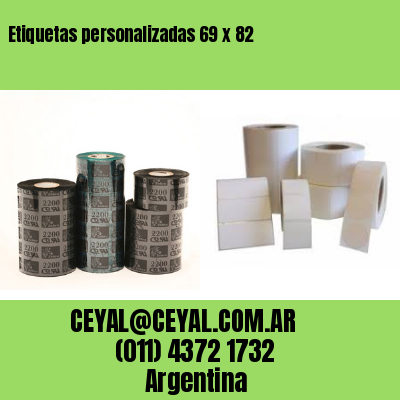 Etiquetas personalizadas 69 x 82