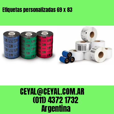 Etiquetas personalizadas 69 x 83