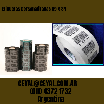 Etiquetas personalizadas 69 x 84