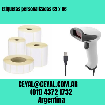 Etiquetas personalizadas 69 x 86