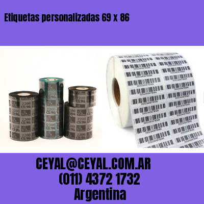 Etiquetas personalizadas 69 x 86