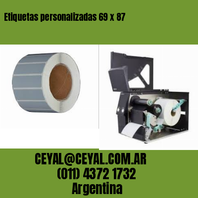 Etiquetas personalizadas 69 x 87