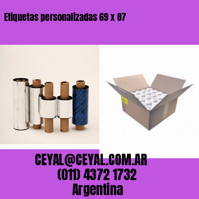 Etiquetas personalizadas 69 x 87