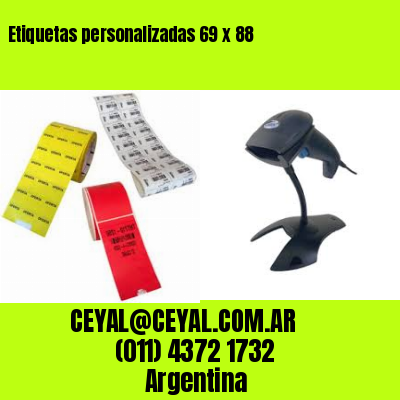 Etiquetas personalizadas 69 x 88