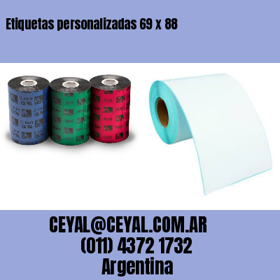 Etiquetas personalizadas 69 x 88