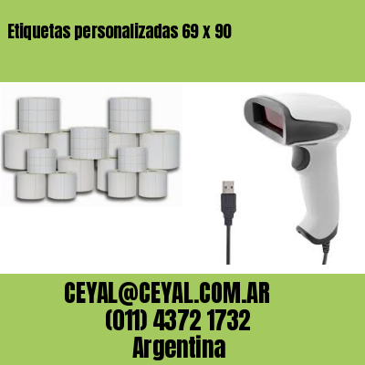 Etiquetas personalizadas 69 x 90