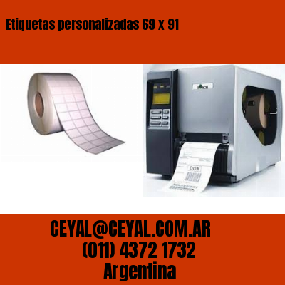 Etiquetas personalizadas 69 x 91