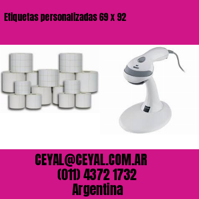 Etiquetas personalizadas 69 x 92