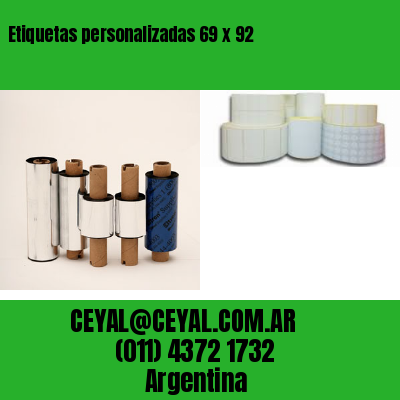 Etiquetas personalizadas 69 x 92