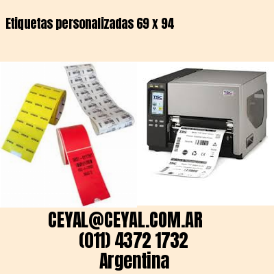 Etiquetas personalizadas 69 x 94