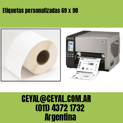 Etiquetas personalizadas 69 x 98