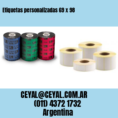 Etiquetas personalizadas 69 x 98