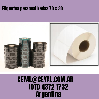 Etiquetas personalizadas 70 x 30