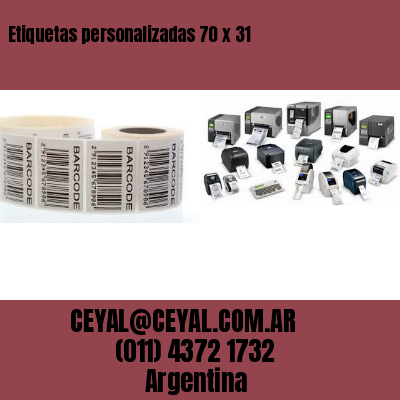 Etiquetas personalizadas 70 x 31