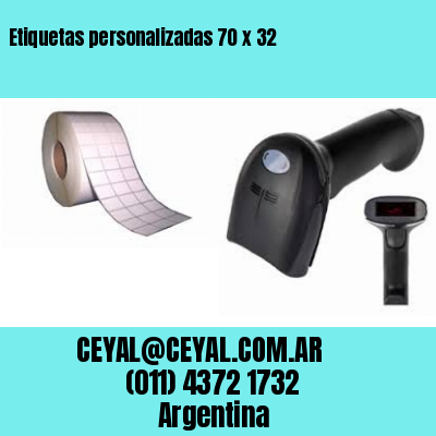 Etiquetas personalizadas 70 x 32