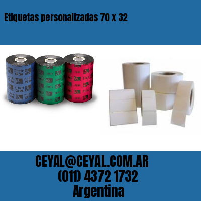 Etiquetas personalizadas 70 x 32