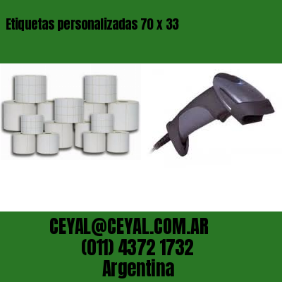 Etiquetas personalizadas 70 x 33