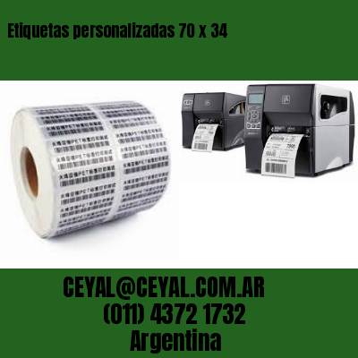 Etiquetas personalizadas 70 x 34