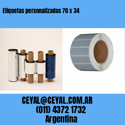 Etiquetas personalizadas 70 x 34