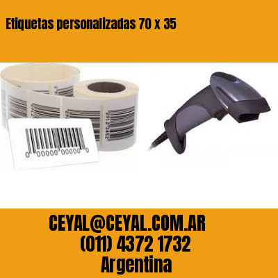 Etiquetas personalizadas 70 x 35