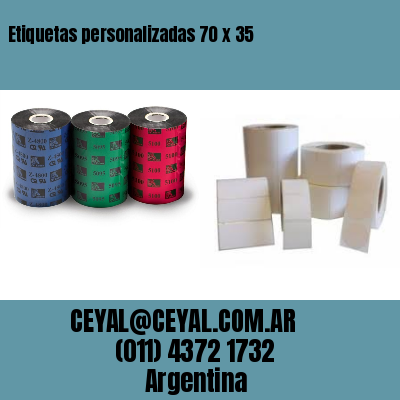 Etiquetas personalizadas 70 x 35