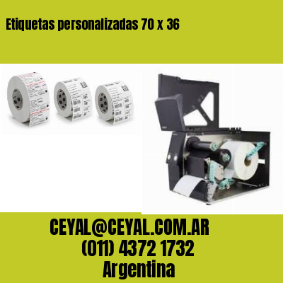 Etiquetas personalizadas 70 x 36