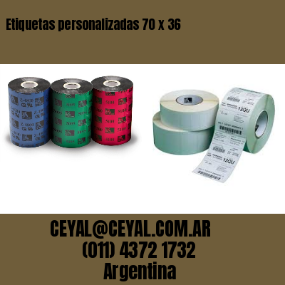 Etiquetas personalizadas 70 x 36