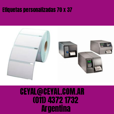 Etiquetas personalizadas 70 x 37