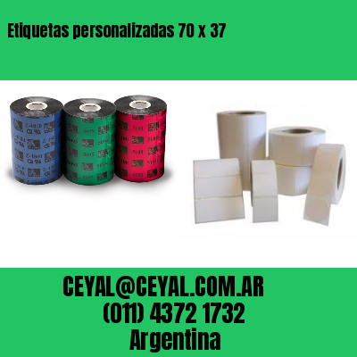 Etiquetas personalizadas 70 x 37