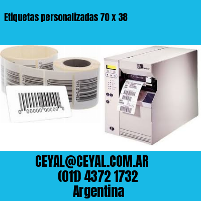 Etiquetas personalizadas 70 x 38