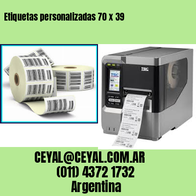 Etiquetas personalizadas 70 x 39