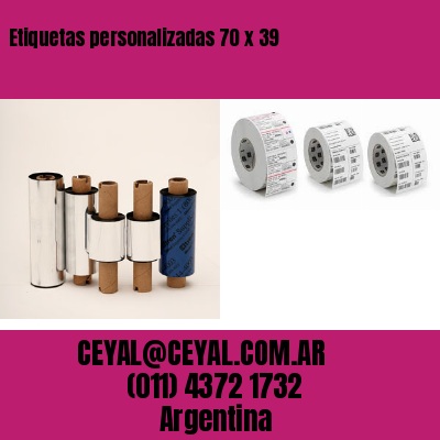 Etiquetas personalizadas 70 x 39