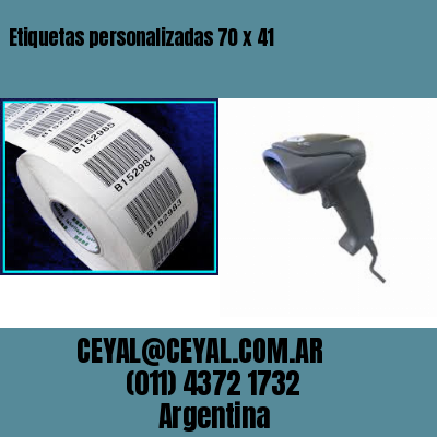 Etiquetas personalizadas 70 x 41