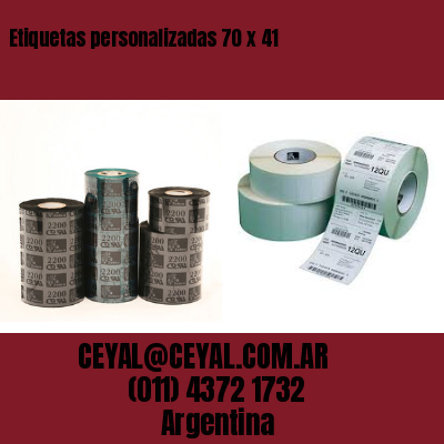 Etiquetas personalizadas 70 x 41