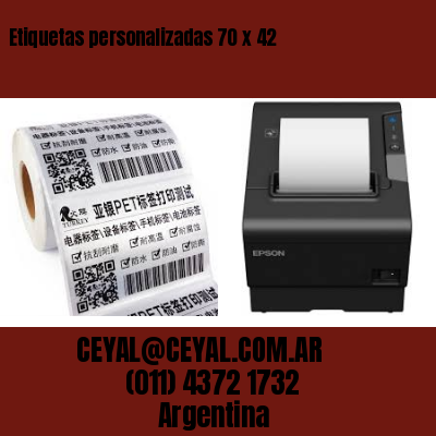 Etiquetas personalizadas 70 x 42