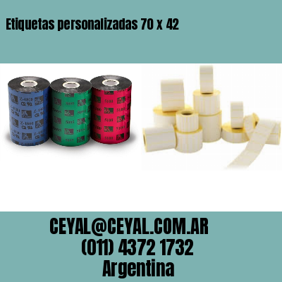 Etiquetas personalizadas 70 x 42